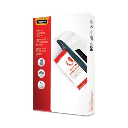 Fellowes Fellowes, LAMINATING POUCHES, 5 MIL, 9in X 14.5in, GLOSS CLEAR, 100PK 52045